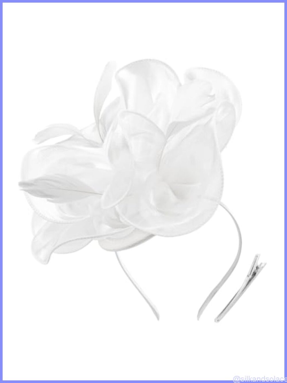 Fascinator Hat Tea Party Headwear Organza Ribbon Feathers Headband Clip